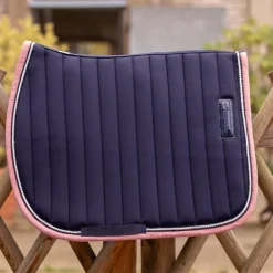 Paddock Sports - Tapis de selle Verticali marine/rose