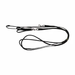 Pénélope - Rênes allemandes en cuir rond noir