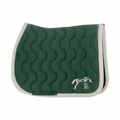 Pénélope - Tapis de selle Diamant vert foncé/ blanc