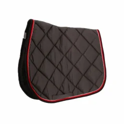 Privilège Equitation - Tapis de selle Palm Beach gris/ argent/ rouge