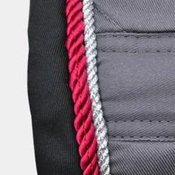 Privilège Equitation - Tapis de selle Palm Beach gris/ argent/ rouge