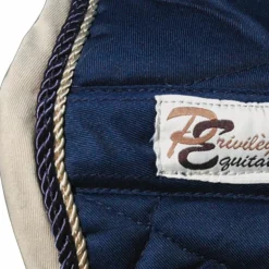 Privilège Equitation - Tapis de selle Palm Beach marine/ beige/ marine