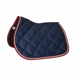 Privilège Equitation - Tapis de selle Palm Beach marine/ argent/ rouge