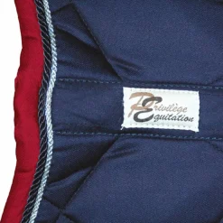 Privilège Equitation - Tapis de selle Palm Beach marine/ argent/ rouge