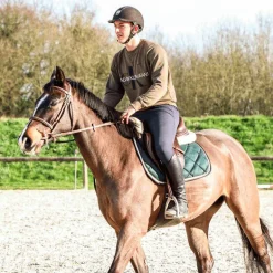 Privilège Equitation - Tapis de selle Del Mar vert forêt/bordeaux