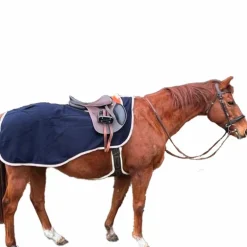 TdeT - Couvre-reins polaire marine et orange 260g