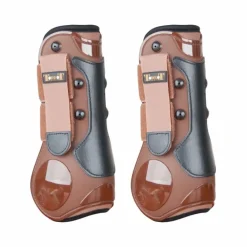 TdeT - Guêtres ouvertes coques et cuir marron