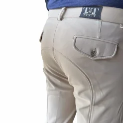 TdeT - Pantalon d'équitation homme Ultime basanes en peau taupe