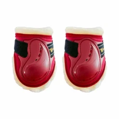 TdeT - Protège boulet Design doublé en mouton synthétique bordeaux