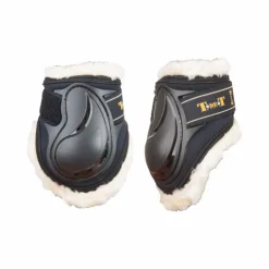 TdeT - Protège boulet Design - Doublé en mouton synthétique noir