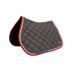 TdeT - Tapis de selle Fontainebleau gris/ rouge