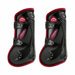 Veredus - Guêtres ouvertes Carbon Gel Vento Color Edition Noir/ Bordeaux x2