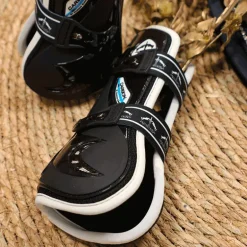 Veredus - Guêtres ouvertes Carbon Gel Vento Color Edition Noir/ Ivoire x2